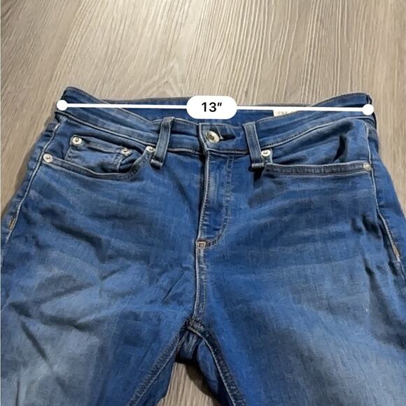 Rag & Bone Cate Mid‎ Rise Ankle Raw Hem Skinny Jeans Size 26 - Picture 11 of 13